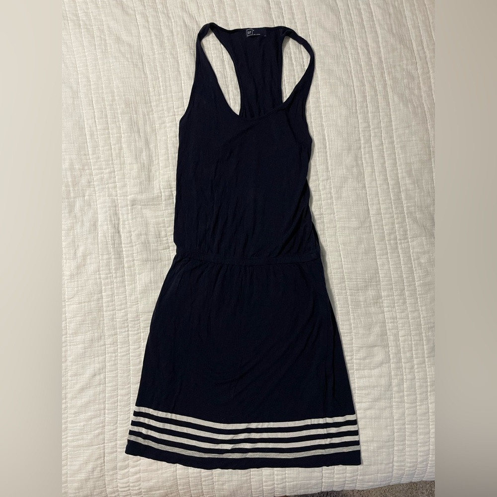 Gap size small navy blue racer back dress